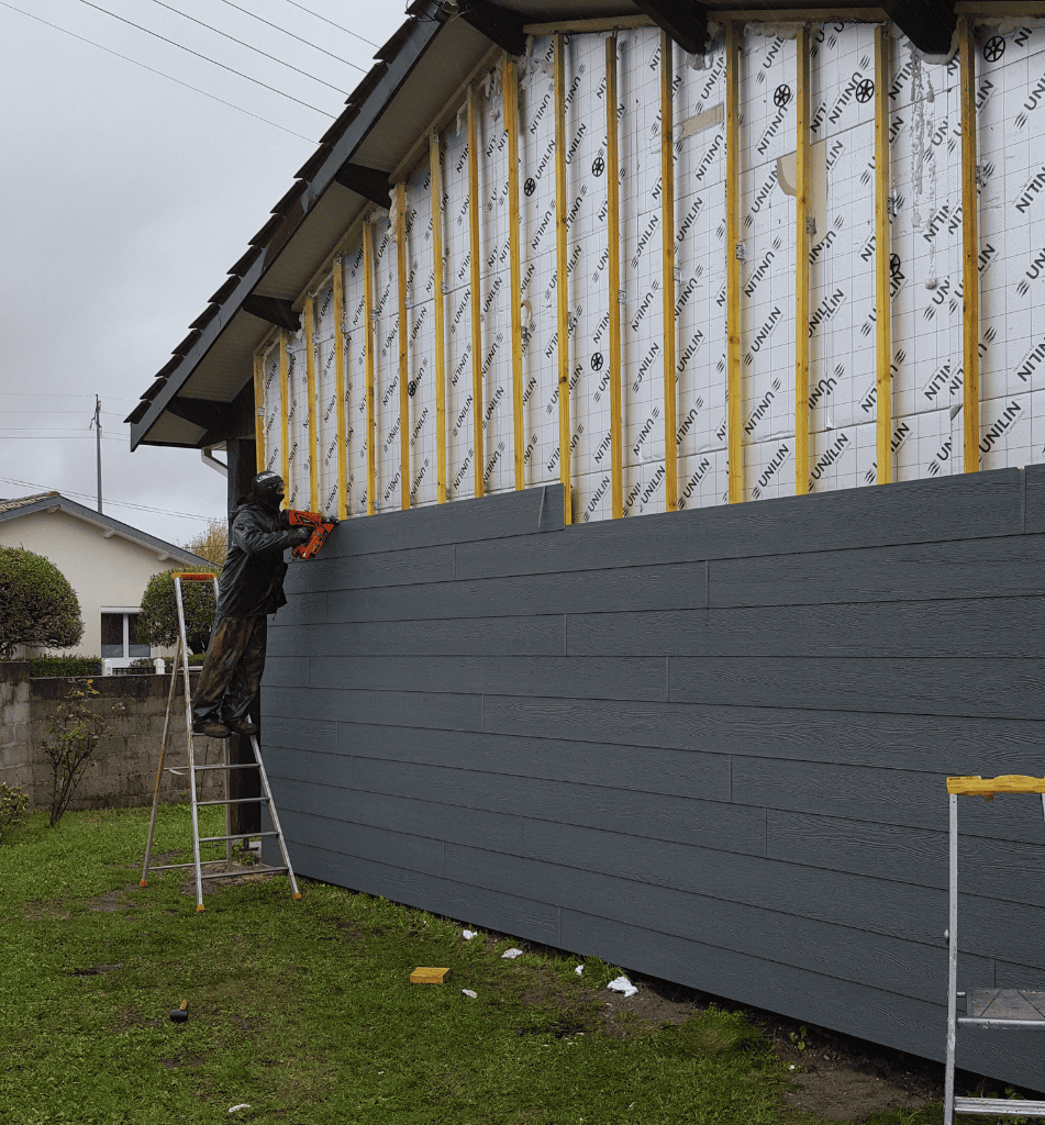 Rénovation de façade avec isolation intégrée