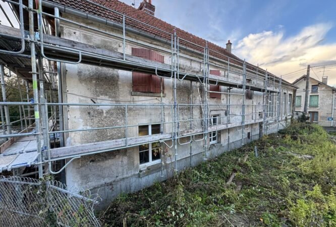 Chantier de rénovation de façade à Pavillons sous Bois