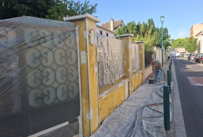 Façade équipée d’un système d’isolation complet